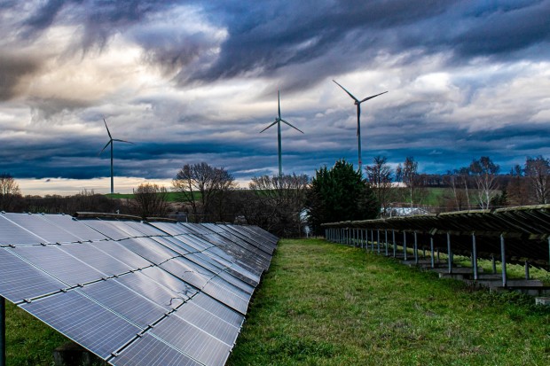 Windmill and Solar Panels