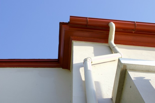 Gutter and a Downspout  